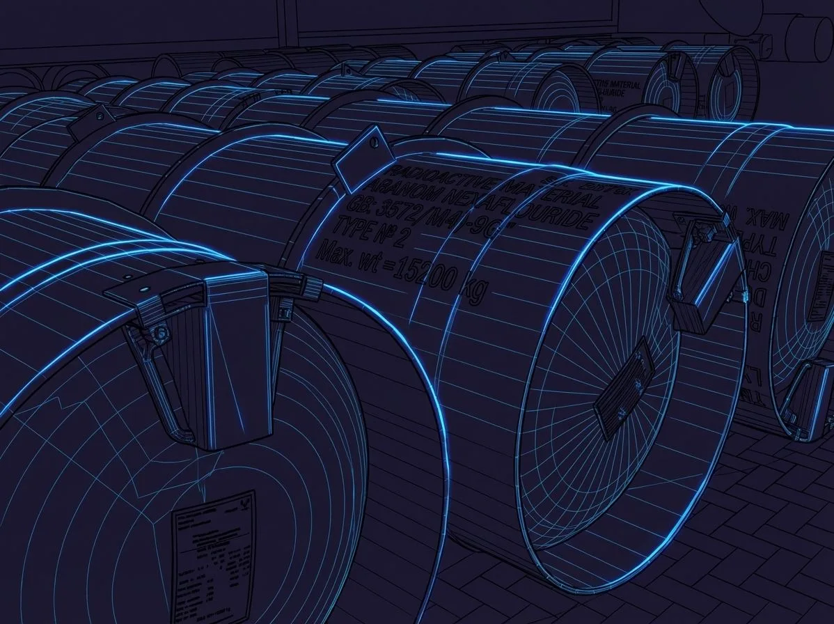 Industrial 48Y uranium hexafluoride cylinders